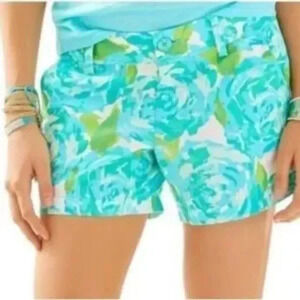 Lilly Pulitzer | Blue & Green Floral, The Callahan Short | Size 0‎ XS